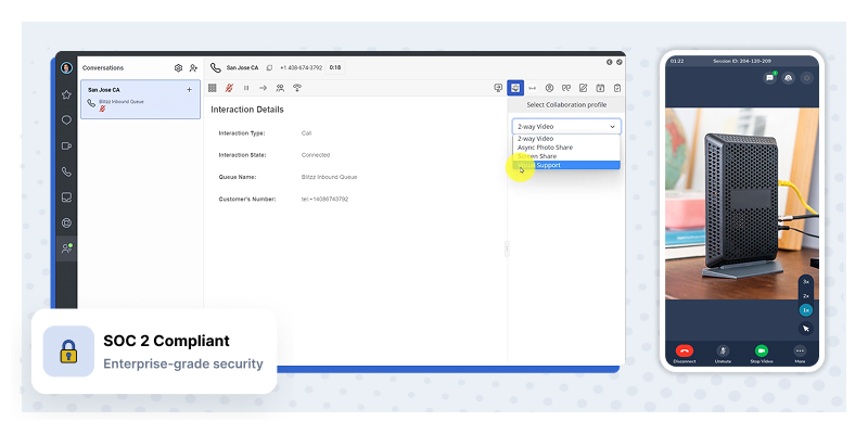 Blitzz no-download video support for contact centers running Genesys Cloud CX