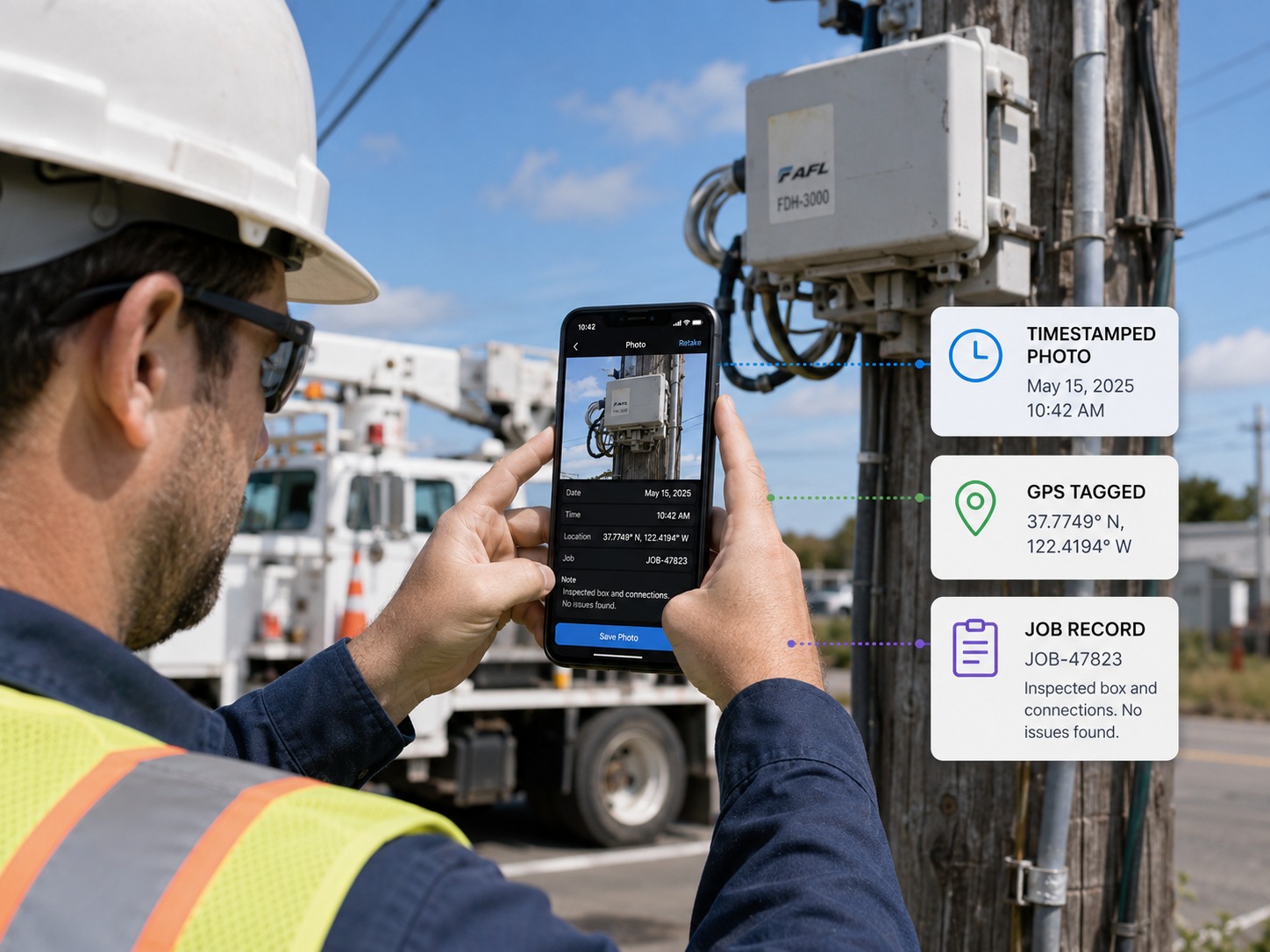 Field service teams photo documentations