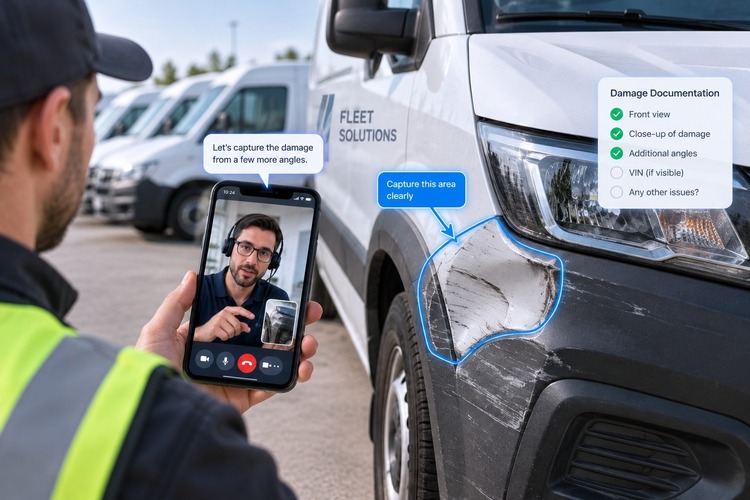 Remote Visual Assistance for Fleet Damage Documentation