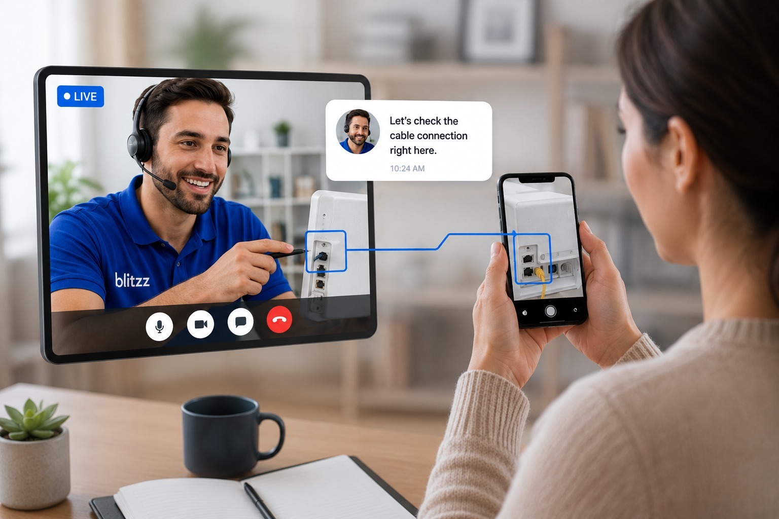 ai remote video support for contact centers