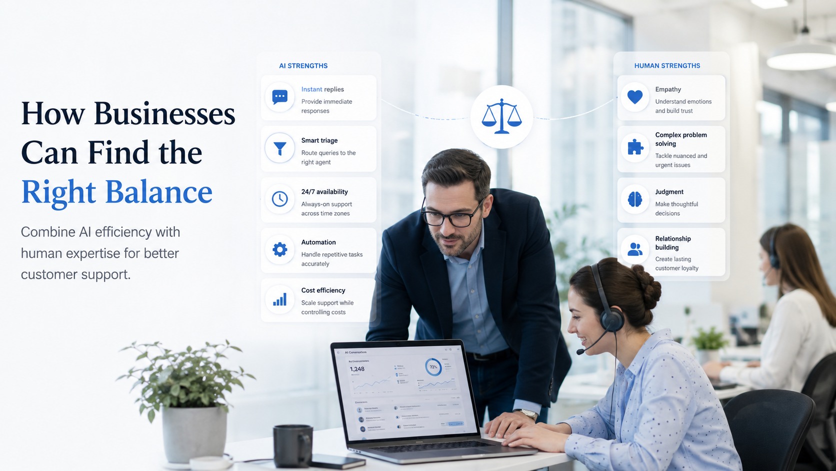 balancing ai and human customer support