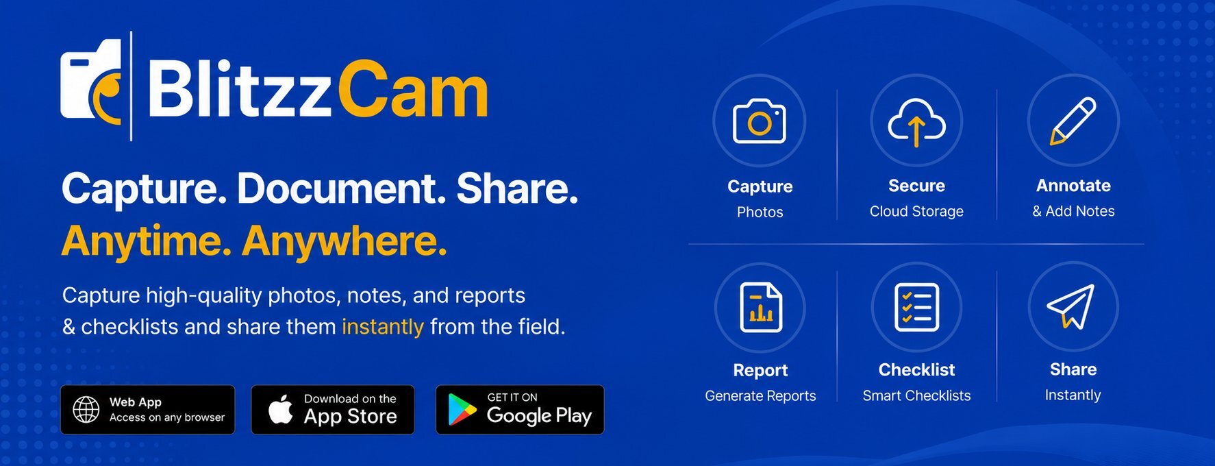 blitzzcam field photo documentation app