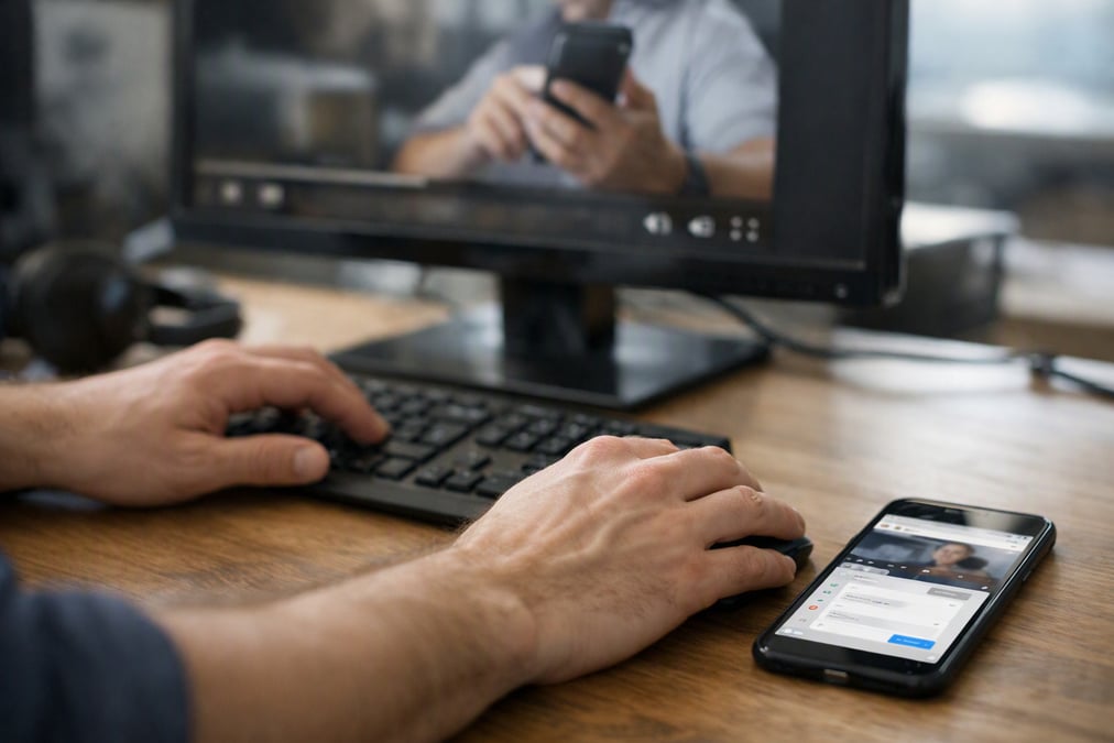 best live video support software showing a browser-based phone session