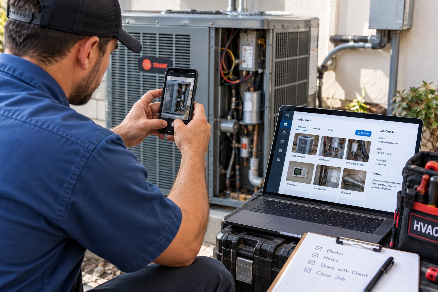 field photo documentation for hvac companies