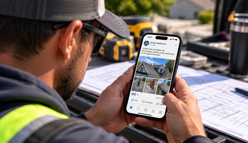 How Contractors Turn BlitzzCam Job Photos Into Social Media Content