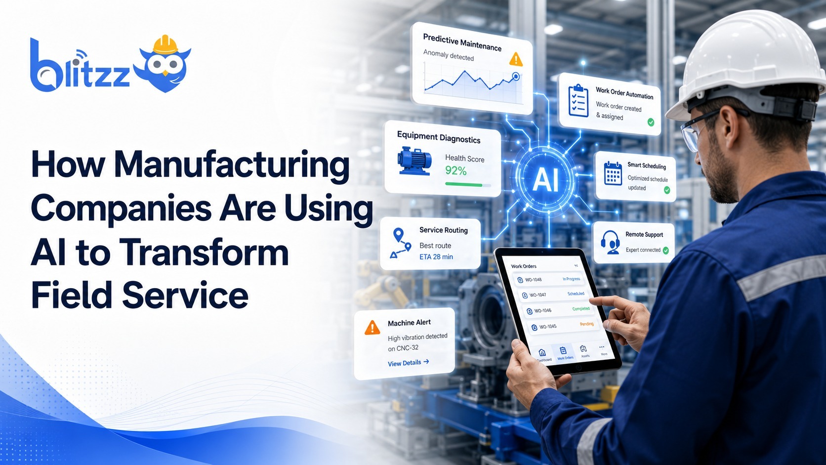 how manufacturing companies are using AI to transform field service