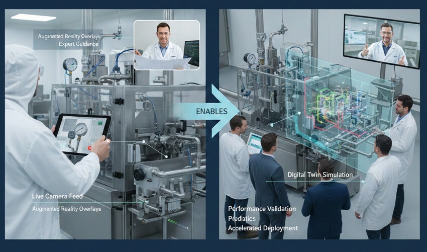 how remote video inspection software enable virtual commissioning for food equipment