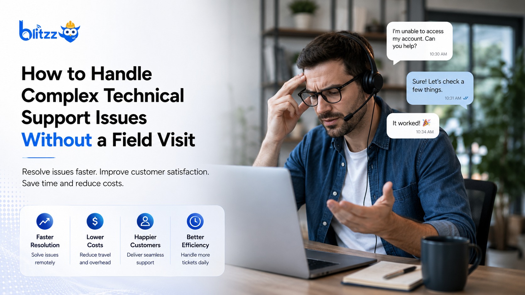 how to handle complex technical support without field visit