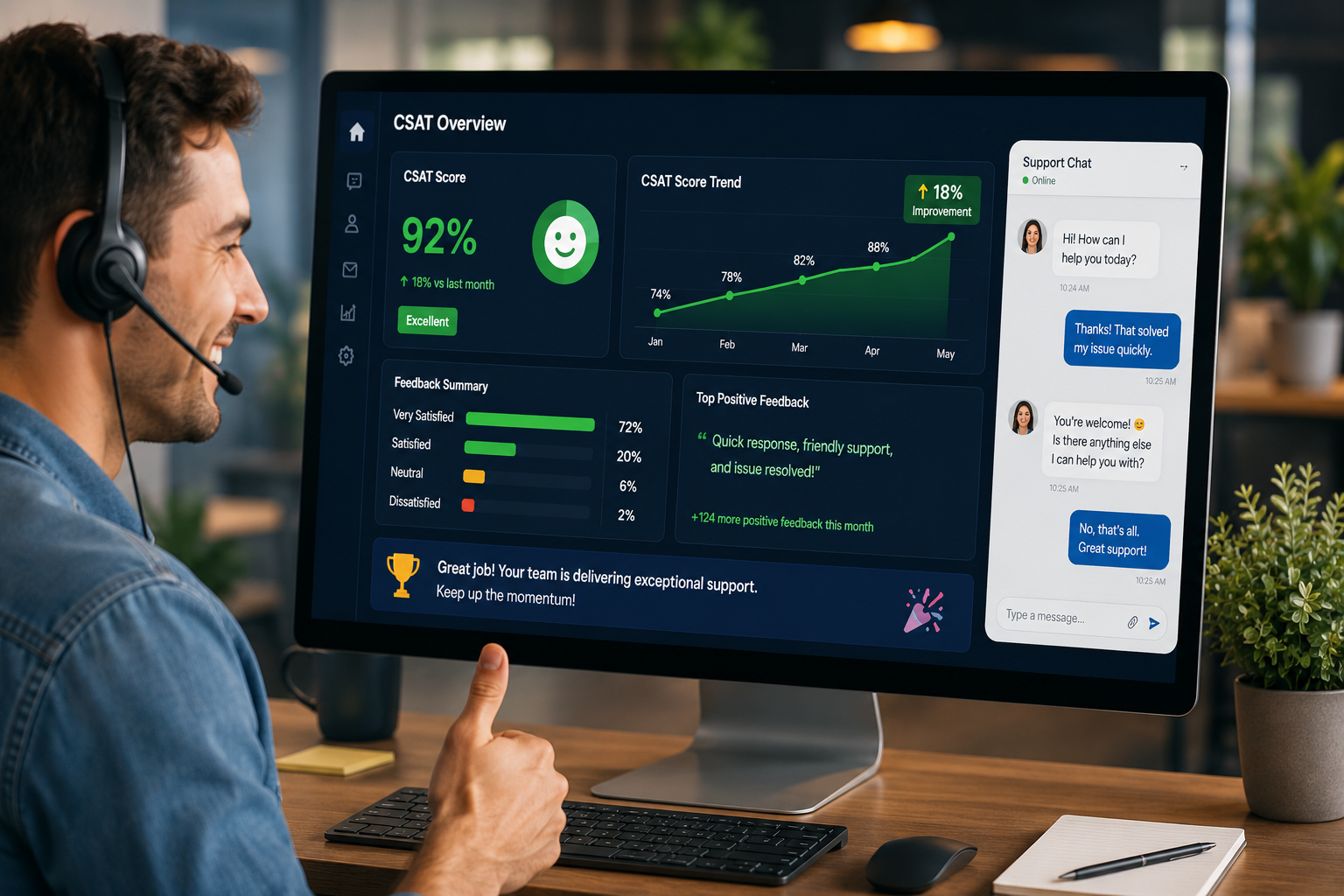 improved csat score with remote visual support