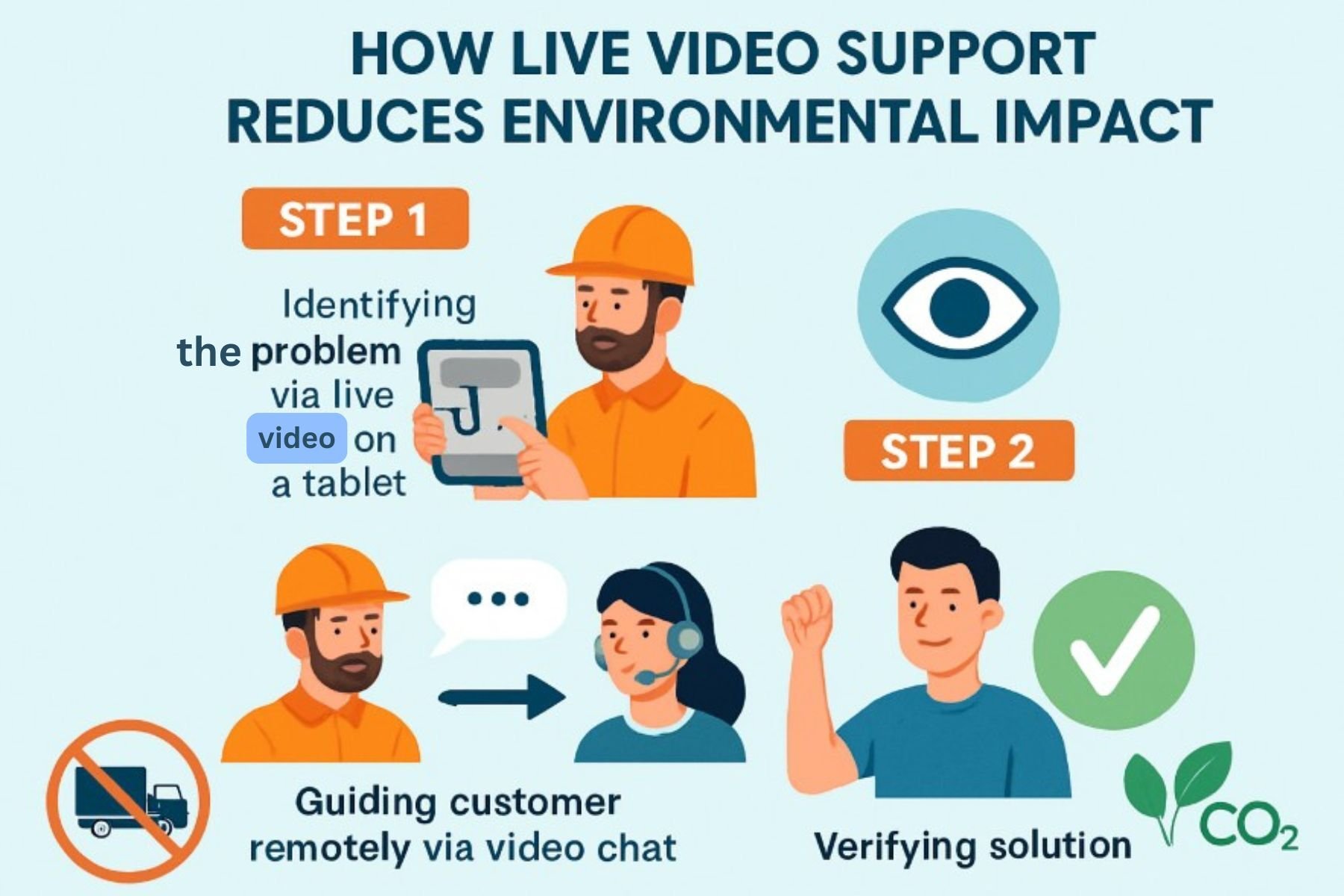 live video suppot to reduce truck rolls