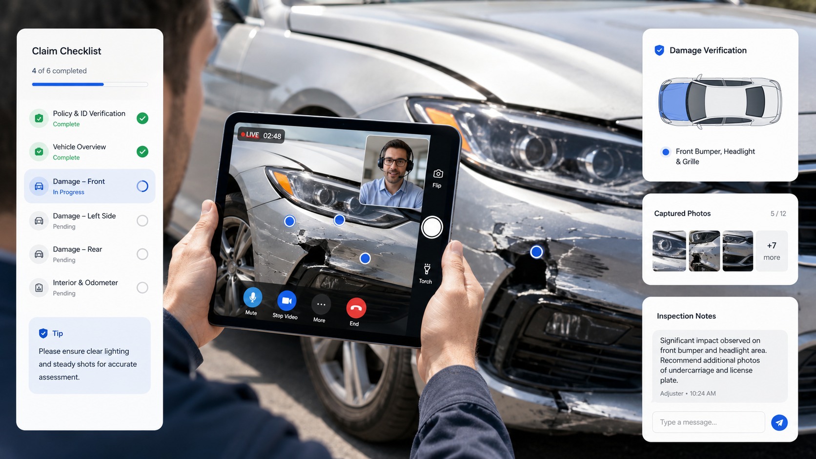 remote inspection software for auto claims