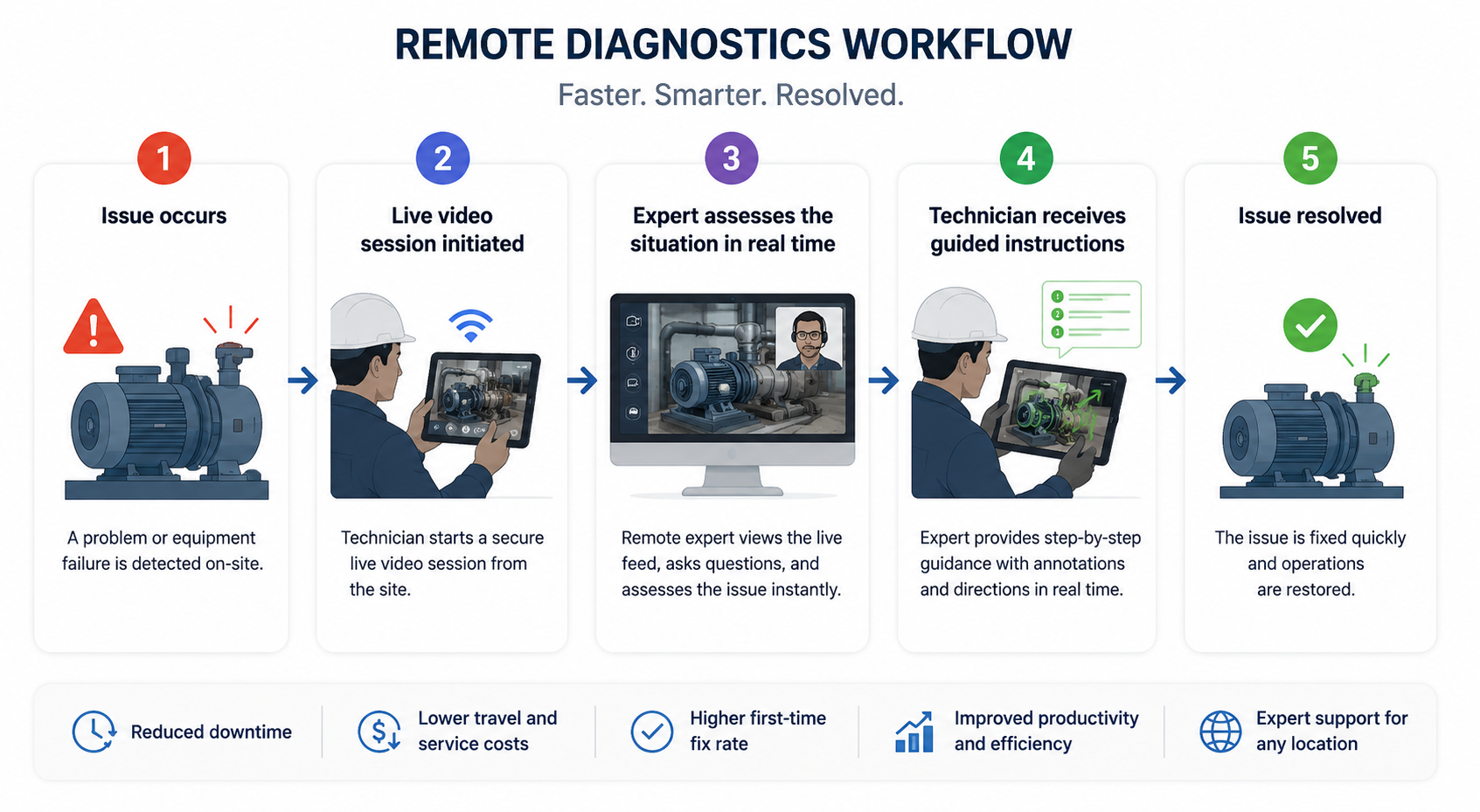 remote video inspection for manufacturing industry