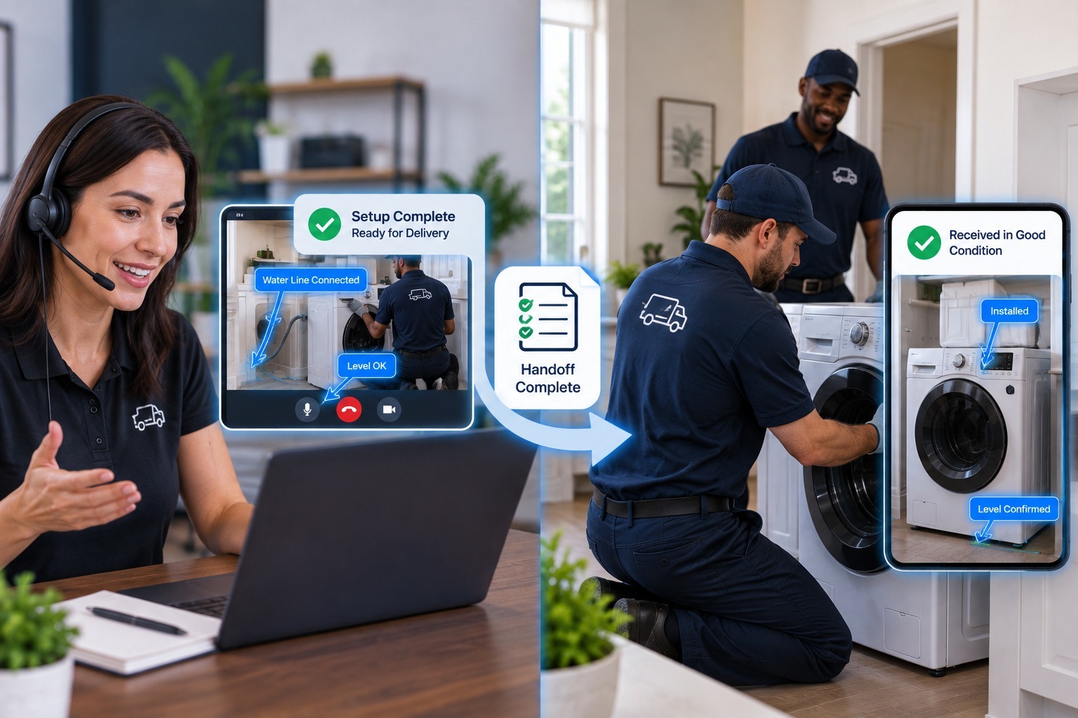 remote video inspections Between Setup Support and Delivery