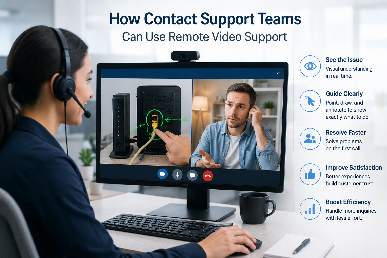 remote video support for contact centers