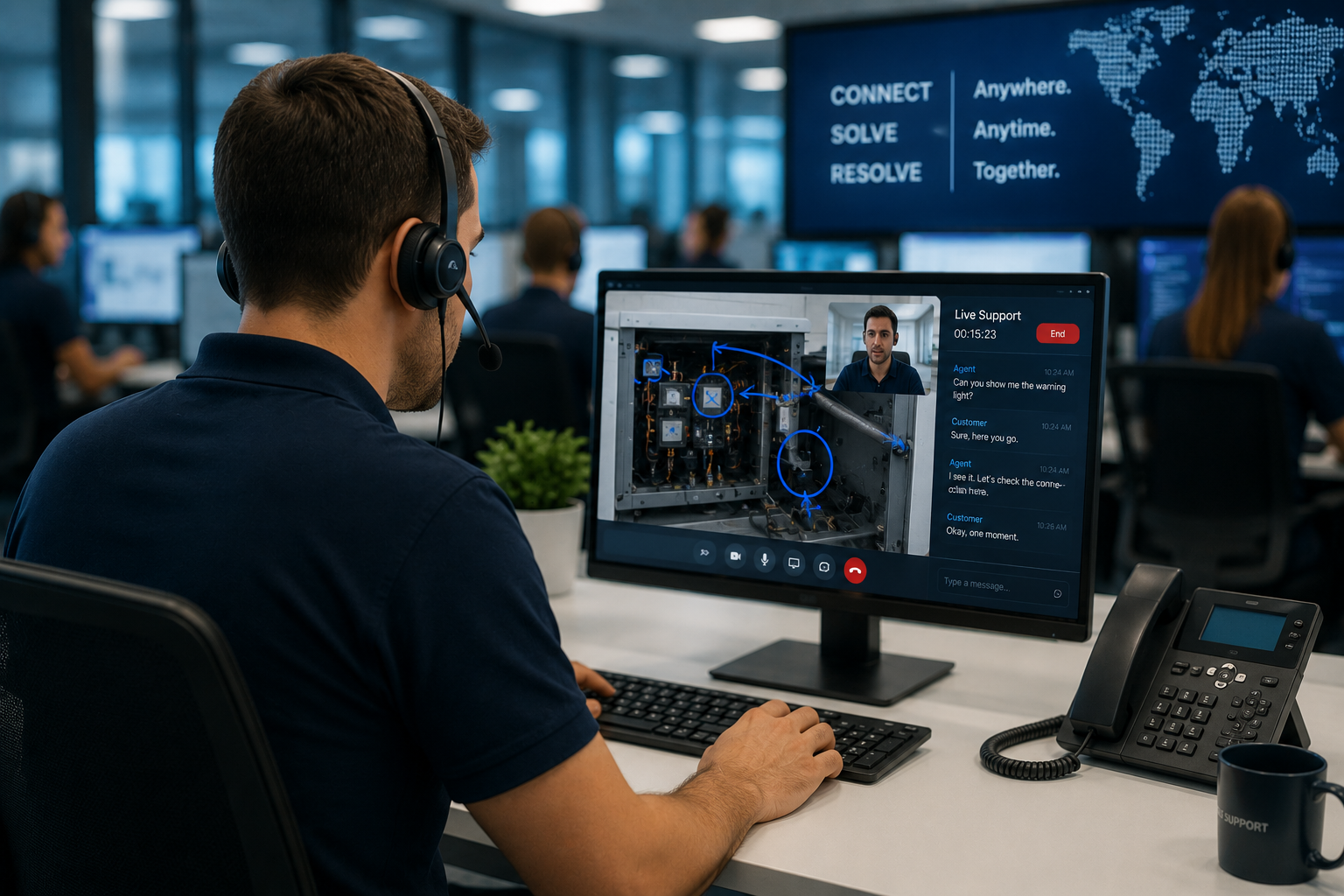 remote video support for field service