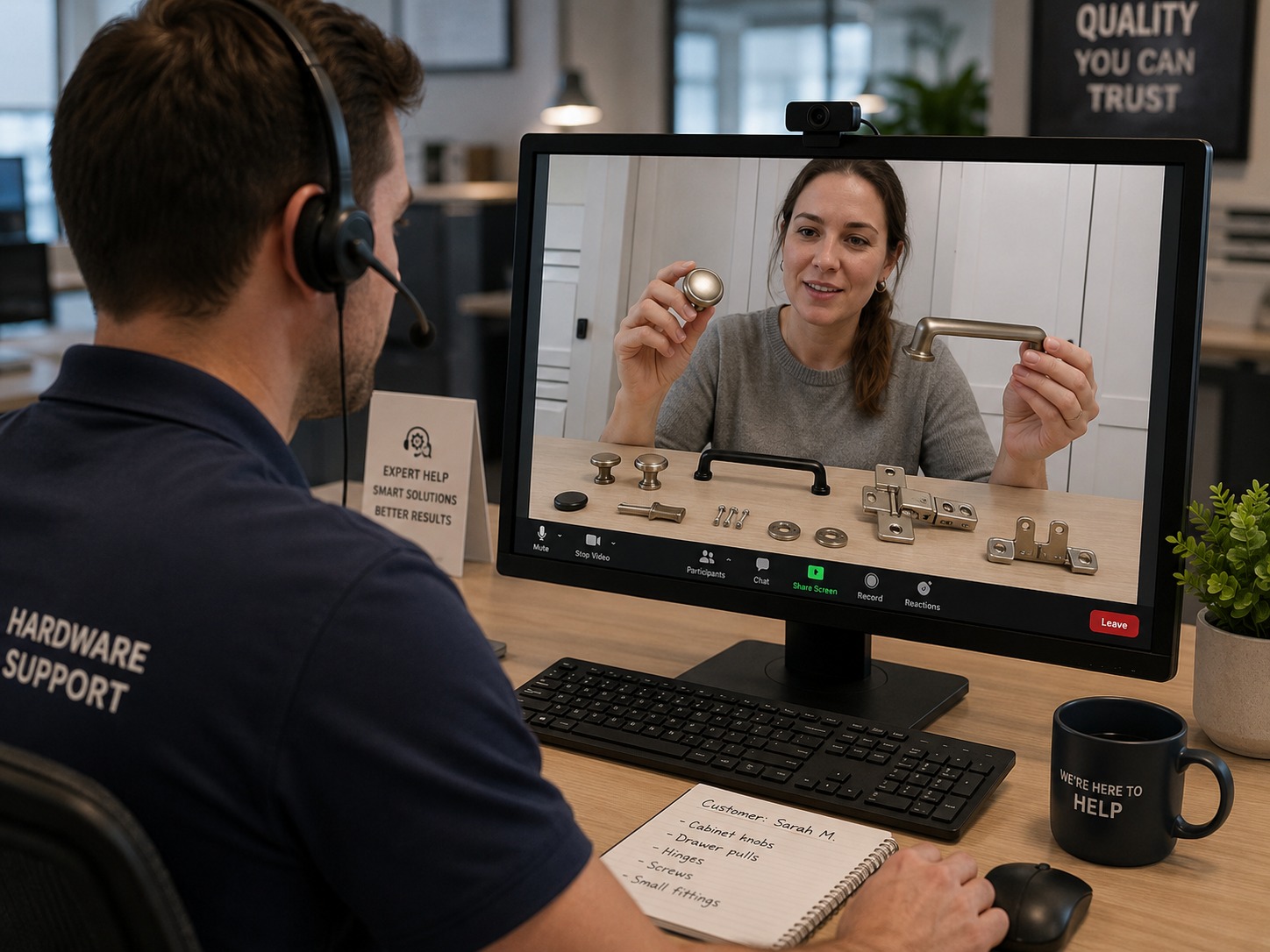 remote visual support for hardware manufacturer