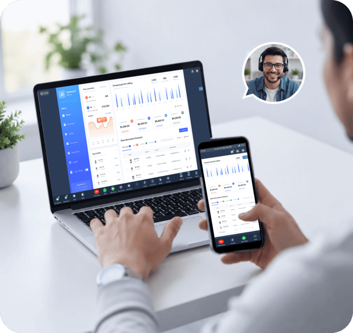 Support agent viewing a customer's shared screen in a Blitzz session