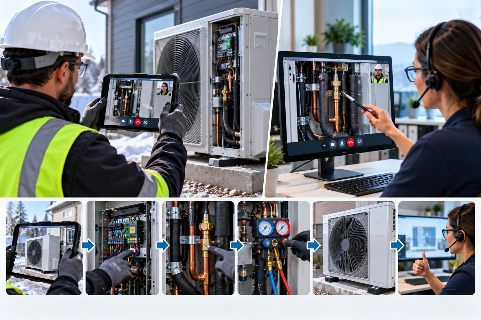 water heat pump remote video inspection