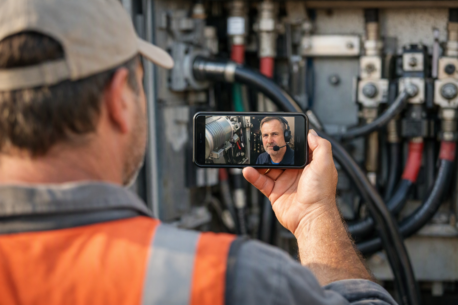 A real-world field inspection software workflow using a phone camera
