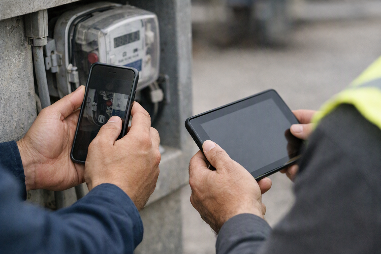 remote inspection services workflow with live video capture at a job site