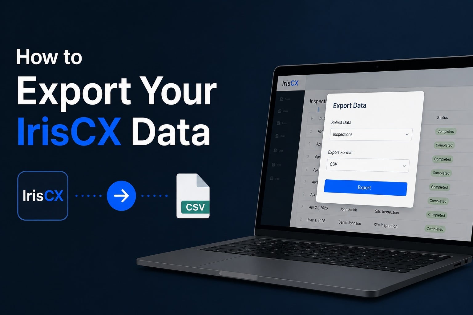 how to export your data from IrisCX